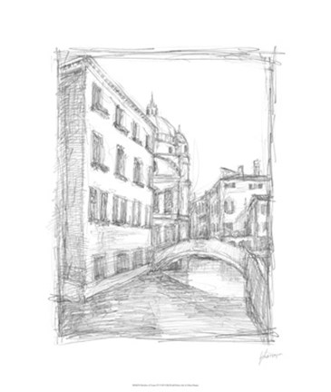 Framed Sketches of Venice IV Print