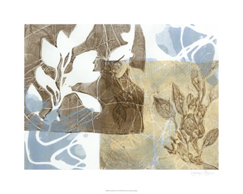 Framed Leaf Inclusion I Print