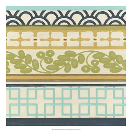 Framed Non-Embellished Geometric Frieze II Print