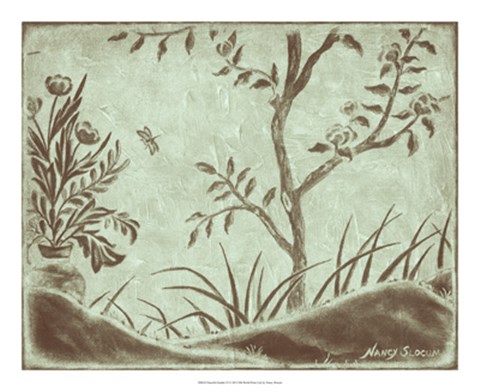 Framed Peaceful Garden VI Print