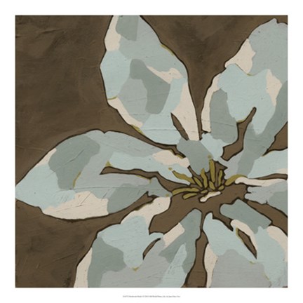 Framed Patchwork Petals I Print