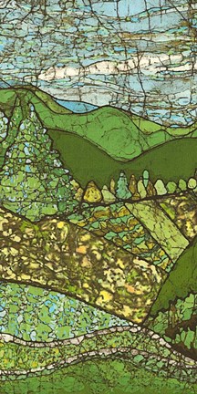 Framed Green Landscape I Print