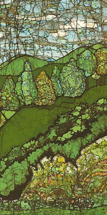 Framed Green Landscape II Print