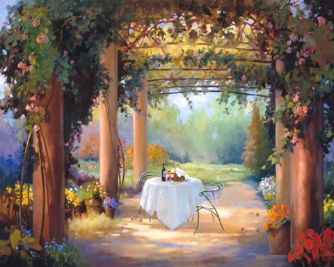 Framed Vino al Fresco Print