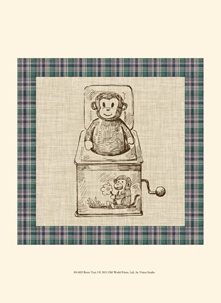 Framed Retro Toys I Print