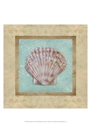 Framed Shell &amp; Damask I Print