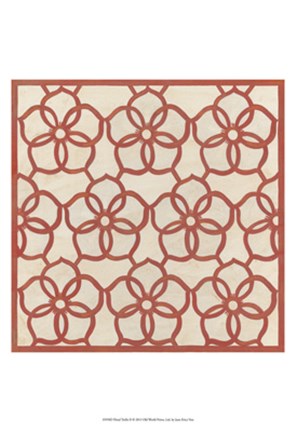 Framed Floral Trellis II Print