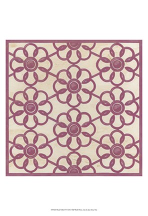 Framed Floral Trellis IV Print