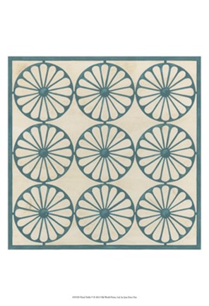 Framed Floral Trellis V Print