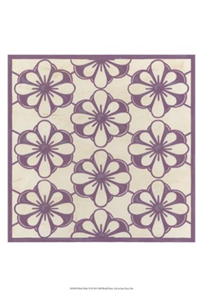 Framed Floral Trellis VI Print