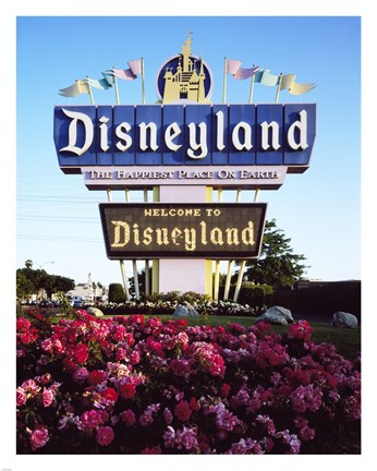 Framed Disneyland in Orange County, California, 1955 Print