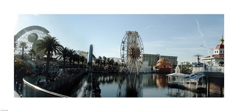 Framed Paradise Pier Panorama Print
