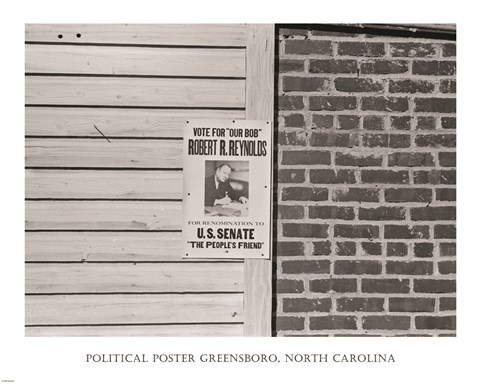 Framed Political Poster Greensboro, North Carolina Print