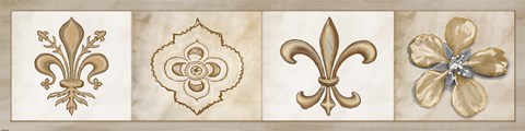 Framed Fleur 4 Panel I Print