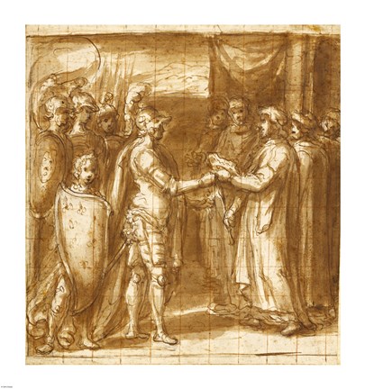 Framed Scene from the History of the Farnese Family Print