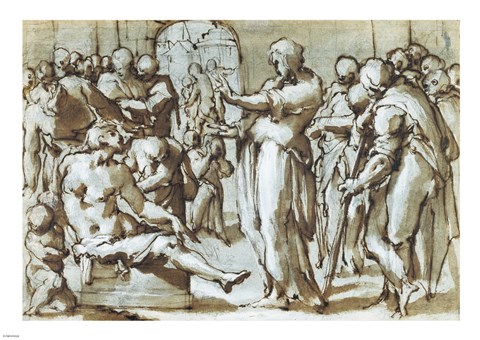 Framed Raising of the Son of the Widow of Naim Print