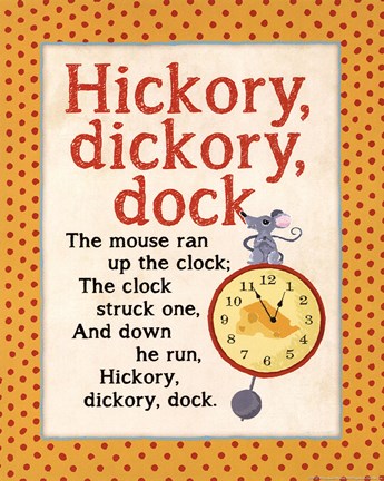 Framed Hickory Dickory Print