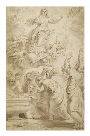 Framed Assumption of the Virgin Print