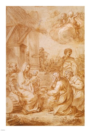 Framed Adoration of the Magi Print