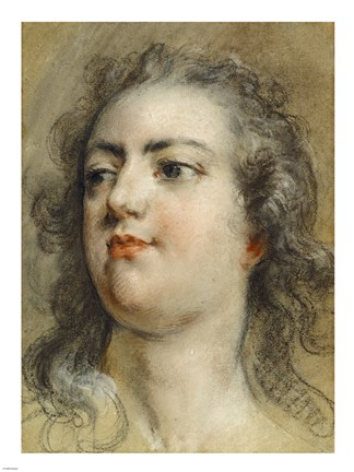 Framed Head of King Louis XV Print