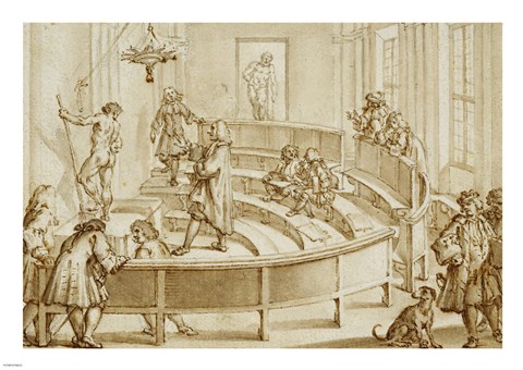 Framed Nude Being Positioned by the Drawing Master Print