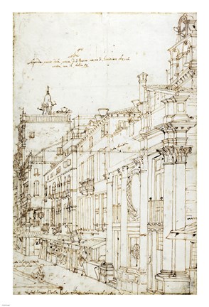 Framed Campo San Basso: The North Side with the Church Print