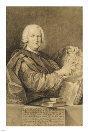 Framed Portrait of Cavaliere Francesco Maria Niccolo Gabburri Print