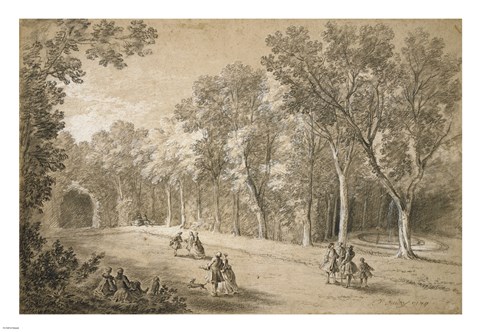Framed Park Scene Print
