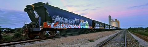 Framed Tagged Train Print