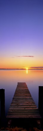 Framed Lake Charm Vert Print