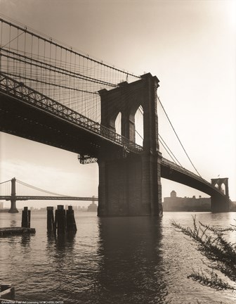 Framed Brooklyn Bridge II Print