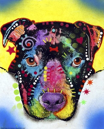 Framed Otter Pitbull Print