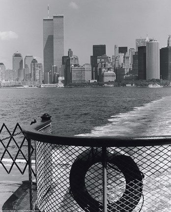 Framed View from Staten Island Ferry Print