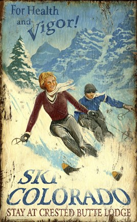 Framed Ski Colorado Print