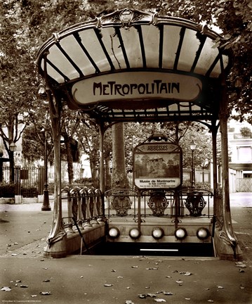 Framed Metropolitain (Paris) II Print
