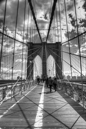 Framed Brooklyn Bridge HDR 2 Print