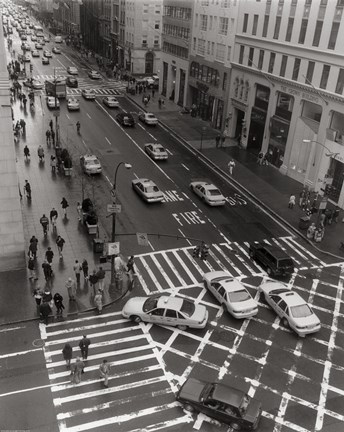 Framed Aerial View 5th Ave NYC Print