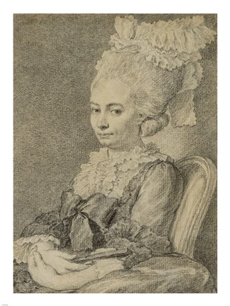 Framed Portrait of a Young Woman Print