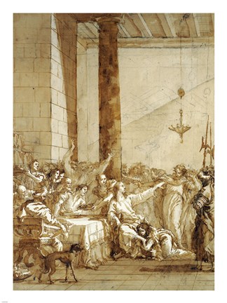 Framed Christ at Supper with Simon the Pharisee Print