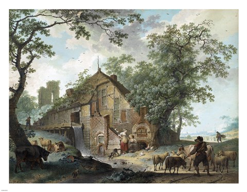 Framed Summer Scene Print