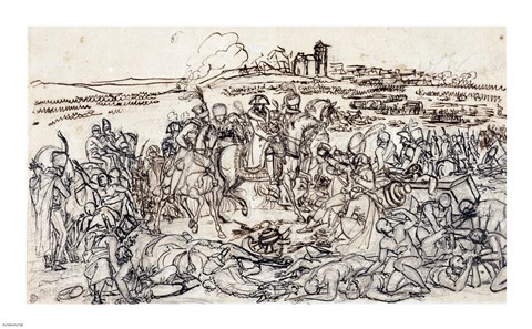 Framed Napoleon at the Battlefield of Eylau Print