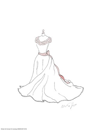 Framed Wedding Dress Print