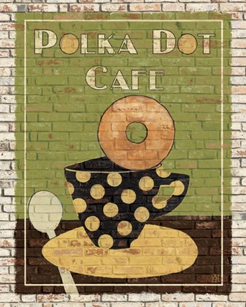 Framed Polka Dot Cafe Print