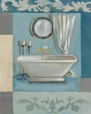 Framed Antique Bath II Print