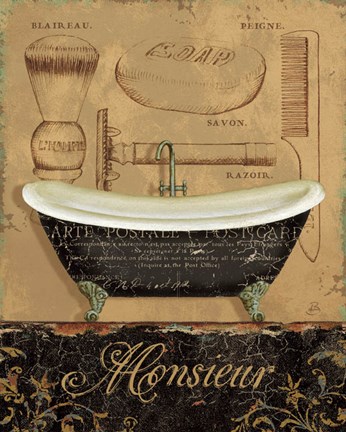 Framed Bain de Monsieur Print