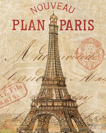 Framed Letter from Paris Print