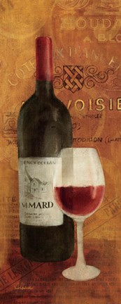 Framed Vin Rouge Panel II Print