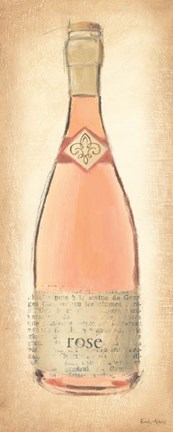 Framed Sparkling Rose Bottle Print