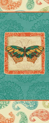 Framed Folk Floral V Print