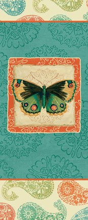 Framed Folk Floral VI Print